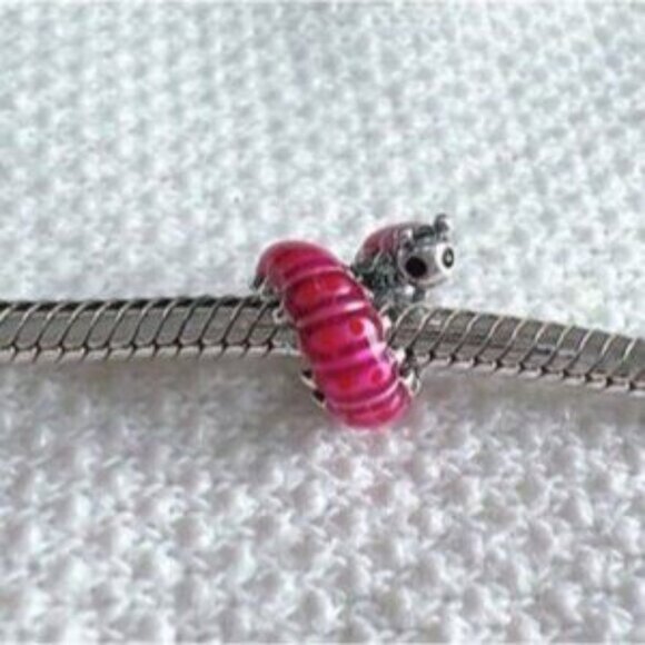 Cute Curled Caterpillar Charm, Charm Fits Pandora Bracelet - Picture 4 of 5
